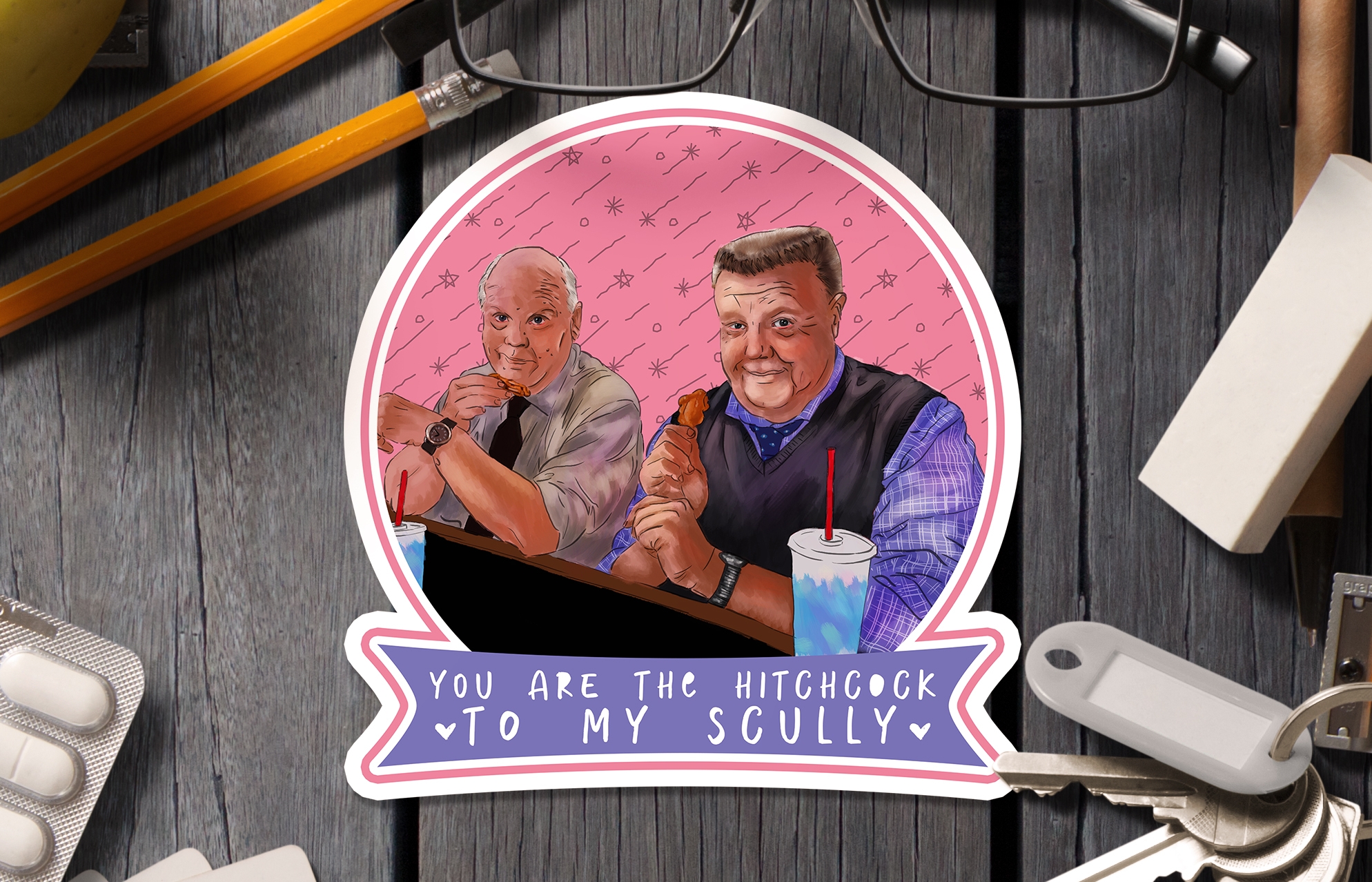 Illustrating the cast of Brooklyn Nine Nine – Hitchcock and Scully